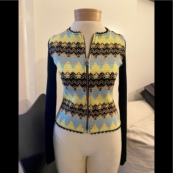 Christian Lacroix Sweaters - Vintage CHRISTIAN LACROIX,BAZAR abstract pattern,cardigan sweater like new